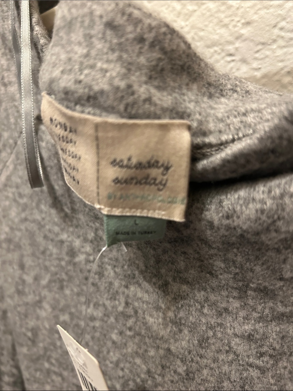 ⭐️ANTHROPOLGIE⭐️SATURDAY SUNDAY NWT Women's Gray Cowl Neck Pullover Sweater - Picture 4 of 7